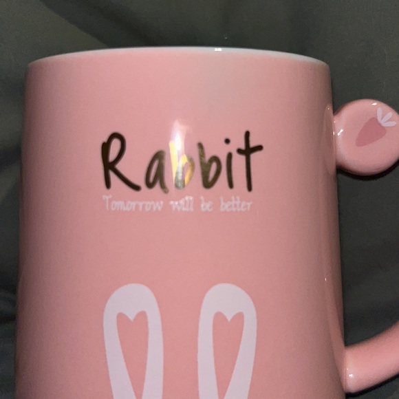 🐇 Rabbit “Tomorrow will be better mug” - pink - Picture 9 of 11